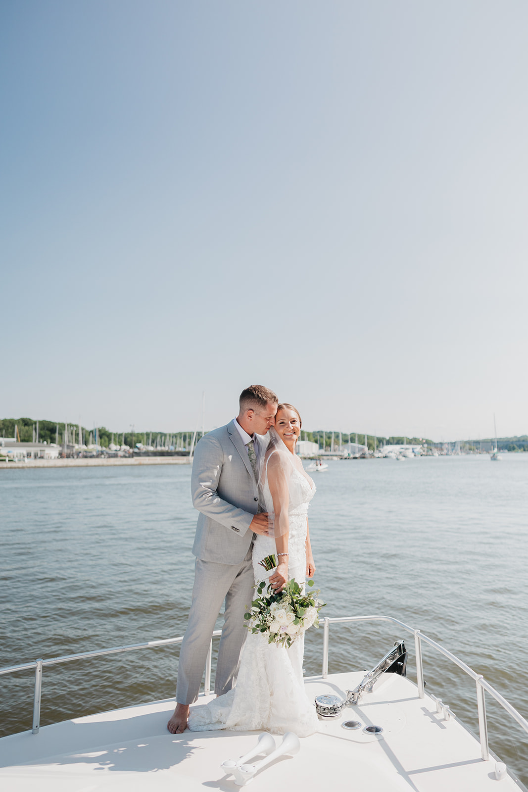 Wedding Couple on Boat