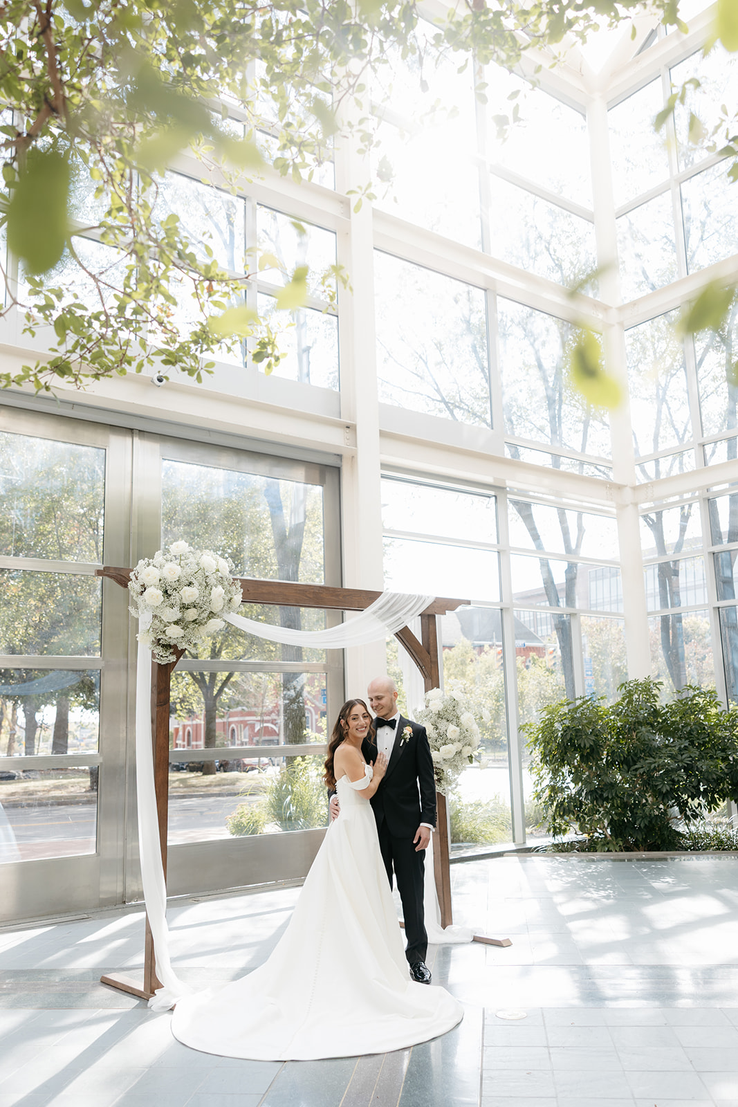 wedding portrait at The Wintergarden